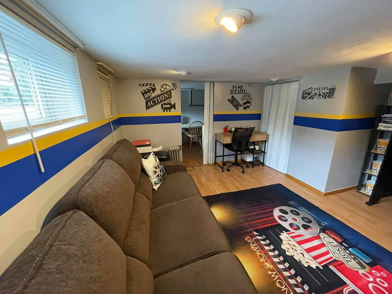 Striped Theater Room